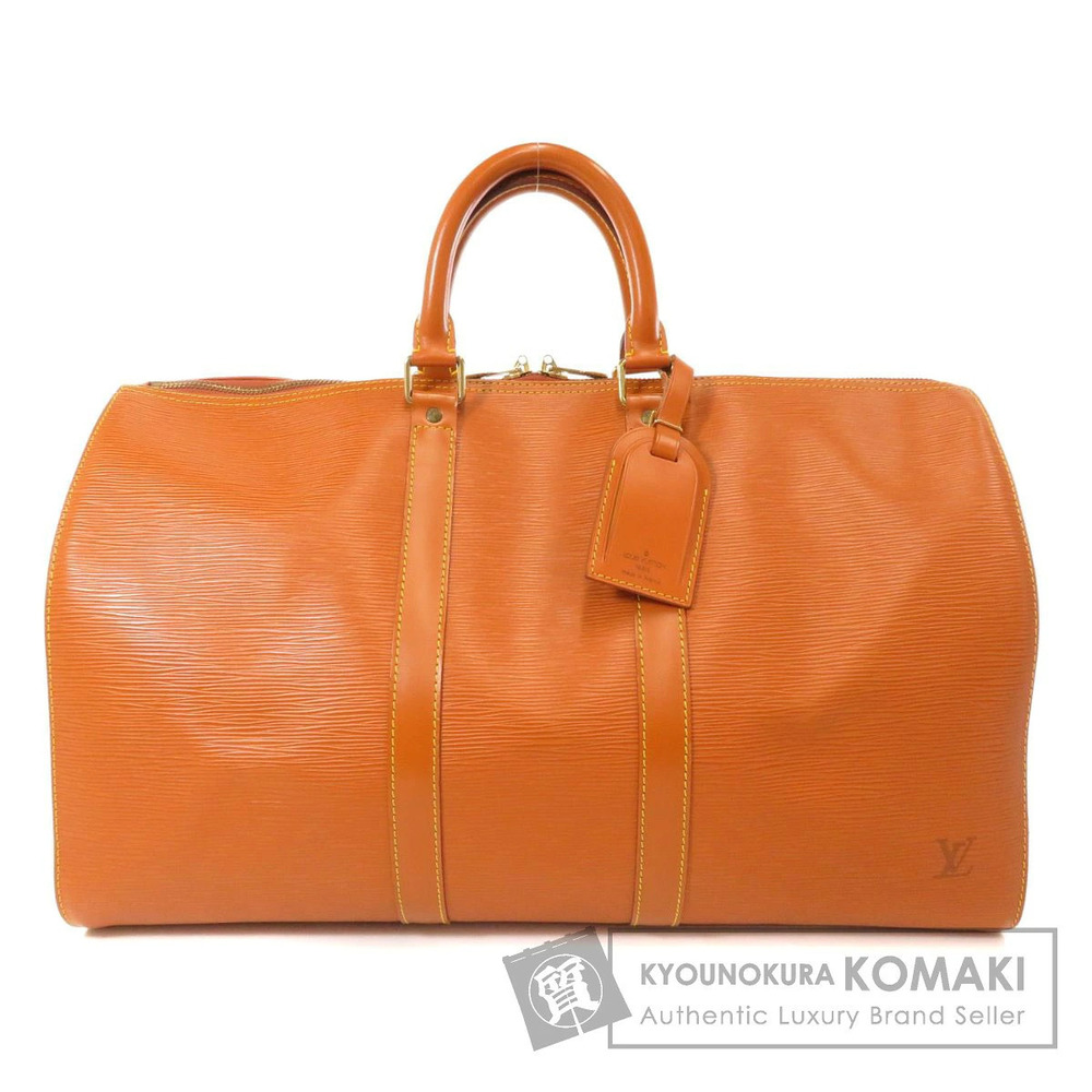 Louis Vuitton Keepall Epi Leather Travel Bag Orange